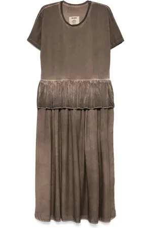UMA WANG Midikleid mit Rüschen