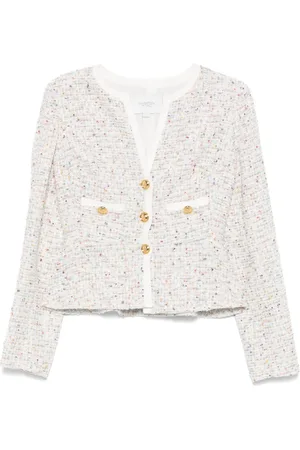 Giambattista Valli Tweed-Jacke mit V-Ausschnitt