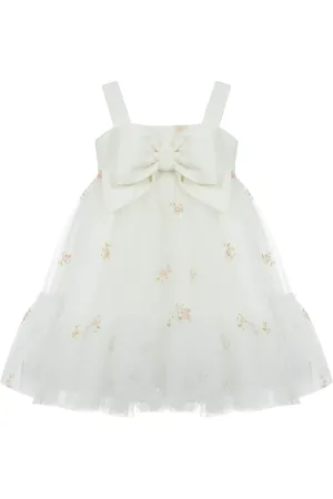 Lapin House Kleid mit Blumenstickerei