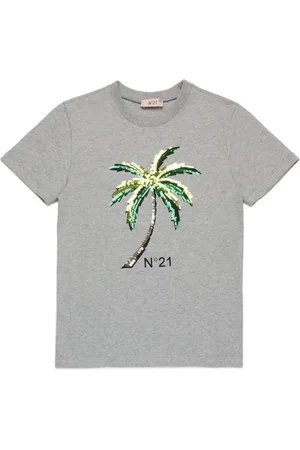 Nº21 T-Shirt mit Palmen-Motiv
