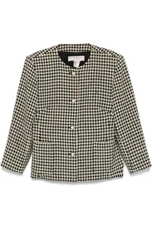 Saint Laurent 1980s Jacke mit Hahnentrittmuster