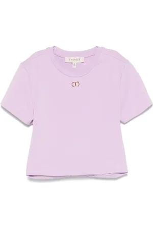 Twin-Set T-Shirt mit Logo-Schild