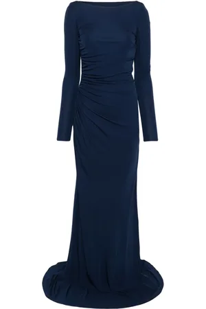 Elisabetta Franchi Maxikleid mit Schalkragen