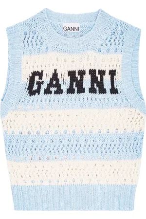 Ganni Gestreiftes Stricktop