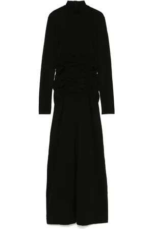 BITE Gerafftes Abendkleid mit Stehkragen