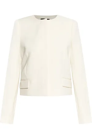 THEORY Cropped-Jacke mit Rundhalsausschnitt