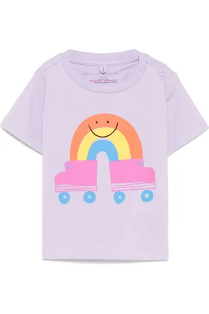 Stella McCartney T-Shirt mit Regenbogen-Print