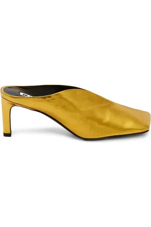 Jil Sander Mules im Metallic-Look 40mm