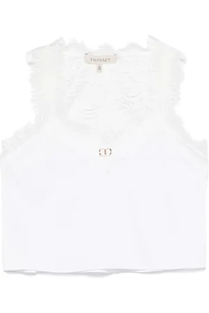 Twin-Set Tanktop mit Spitzenborte
