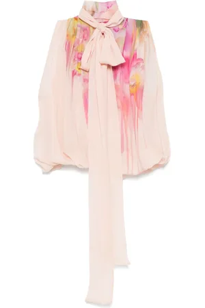 BLUMARINE Bluse mit Blumen-Print