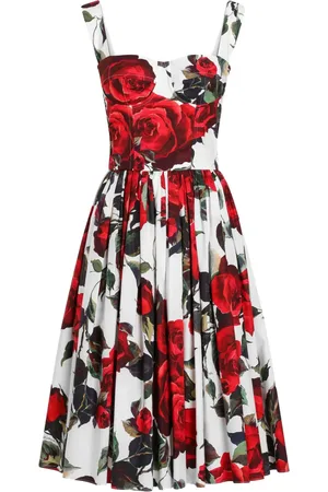Dolce & Gabbana Midikleid mit Blumen-Print