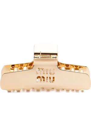 Miu Miu Haarspange mit Logo-Prägung