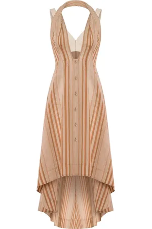 Alberta Ferretti Gestreiftes Midikleid
