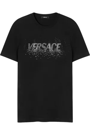 VERSACE Fading T-Shirt mit Kristallen