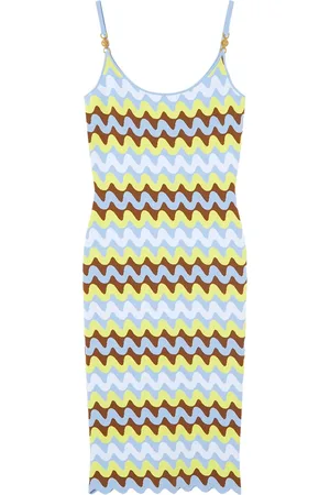 VERSACE Gestricktes Wave Midikleid aus Jacquard
