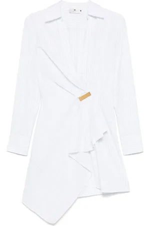 Elisabetta Franchi Popeline-Minikleid mit Schmuckdetail