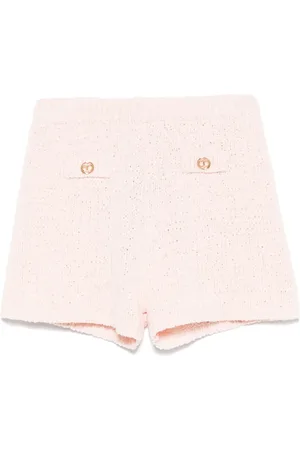 Twin-Set Gestrickte Shorts mit Oval T-Knöpfen
