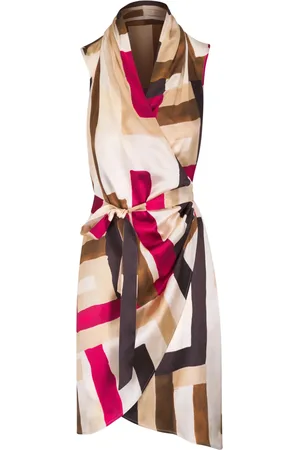 Kiton Seidenkleid mit geometrischem Print