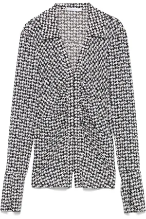 Patrizia Pepe Bluse mit Hahnentrittmuster