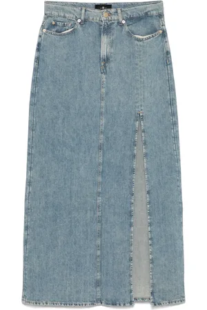7 for all Mankind Maxirock aus Denim