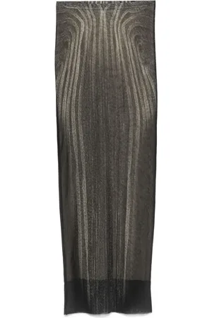 Jean Paul Gaultier Spiral Maxirock aus Mesh