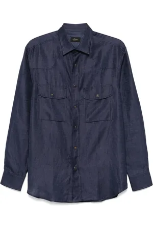 BRIONI Hemd mit Slub-Struktur