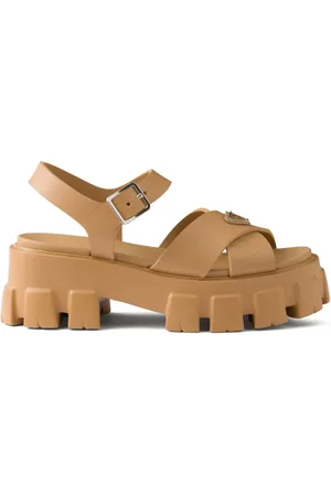 Prada Sandalen mit emailliertem Triangel-Logo