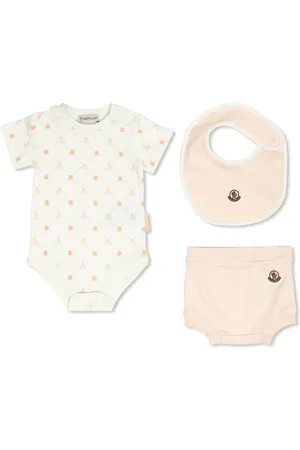 Moncler Strampler-Set mit Monogramm-Logo