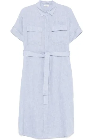 PESERICO SIGN Midikleid aus Leinen