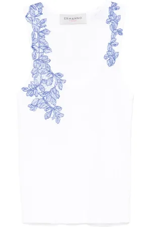 Ermanno Firenze Top mit Spitzendetail