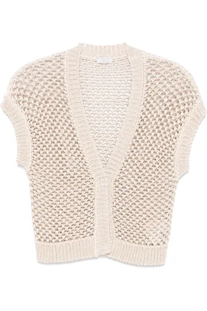 PESERICO SIGN Cardigan mit Lochstrickmuster