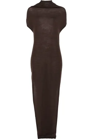 Rick Owens Fein gestricktes Maxikleid