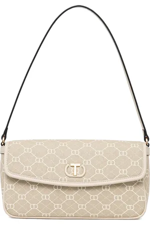 Twin-Set Schultertasche mit Monogramm-Print