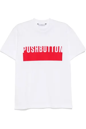 pushBUTTON T-Shirt mit Logo-Print