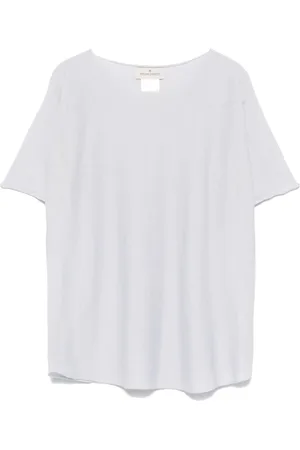 BRUNO MANETTI T-Shirt mit offenem Saum