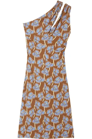 VERSACE Poppies One-Shoulder-Midikleid