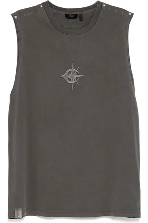 FIVE CM Trägershirt mit Logo-Stickerei