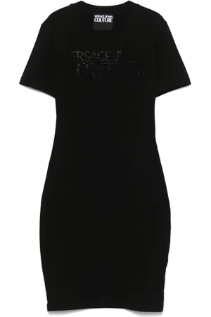 VERSACE Minikleid mit Kristall-Logo