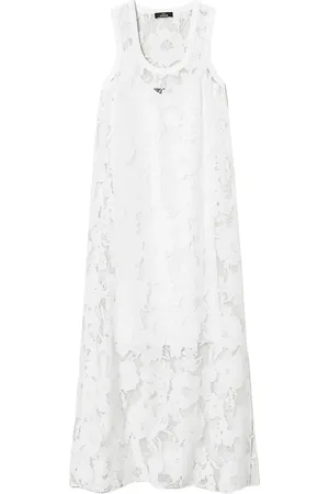 Twin-Set Organza-Kleid mit Blumenstickerei