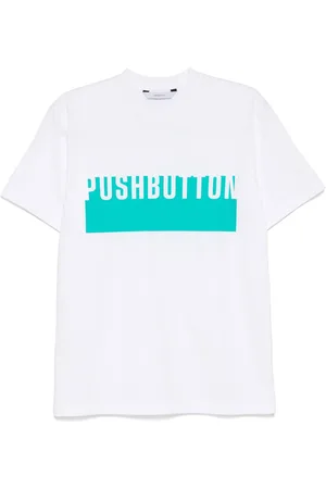 pushBUTTON T-Shirt mit Logo-Print