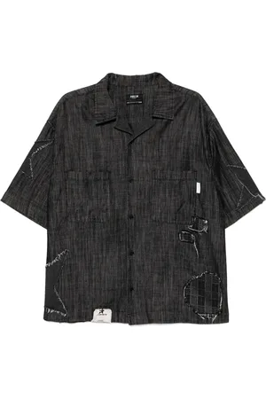 FIVE CM Kurzärmeliges Jeanshemd