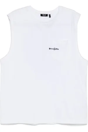 FIVE CM Trägershirt mit Logo-Stickerei