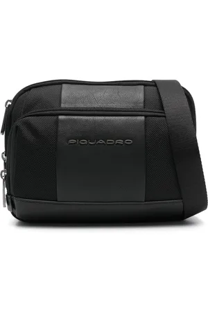 Piquadro Schultertasche mit Logo-Schild