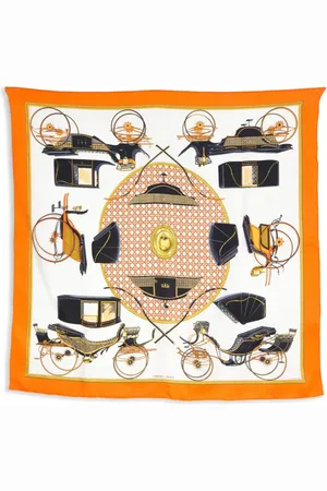 Hermès 1990s Voitures A transformations by F. de la Perrière Schal