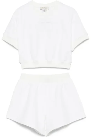 Twin-Set Shorts-Set mit Logo-Prägung