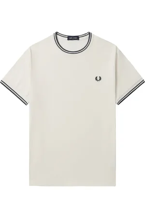 Fred Perry T-Shirt mit gestreiften Abschlüssen