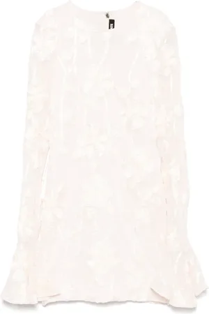 ROTATE Minikleid aus Blumen-Mesh