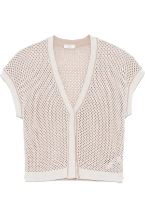 PESERICO SIGN Cardigan mit Lochstrickmuster