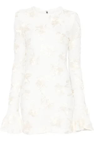 ROTATE Minikleid aus Mesh mit Blumen