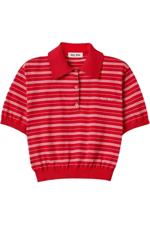 Miu Miu Poloshirt mit Intarsien-Logo